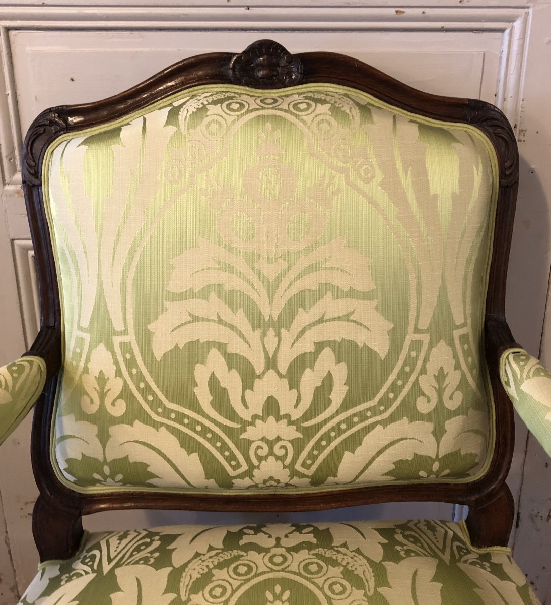 Paire de fauteuils à la reine Louis XV XVIII° siècle-photo-2