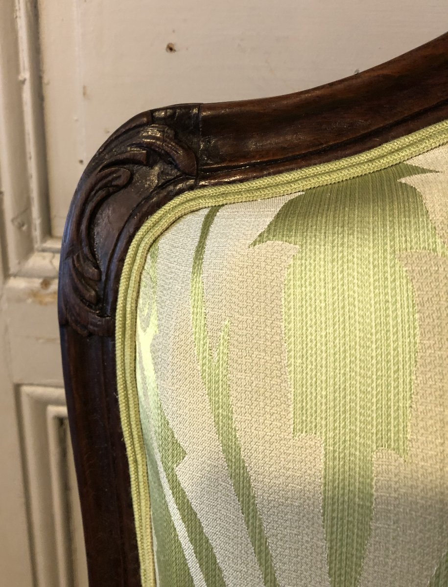 Paire de fauteuils à la reine Louis XV XVIII° siècle-photo-4