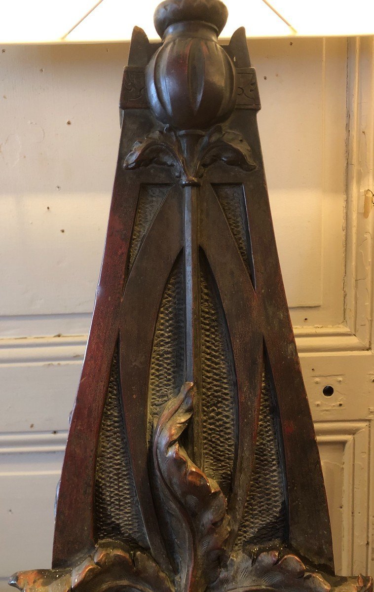 Large Pair Of Art-nouveau Thistle Lamps About 1900-photo-8