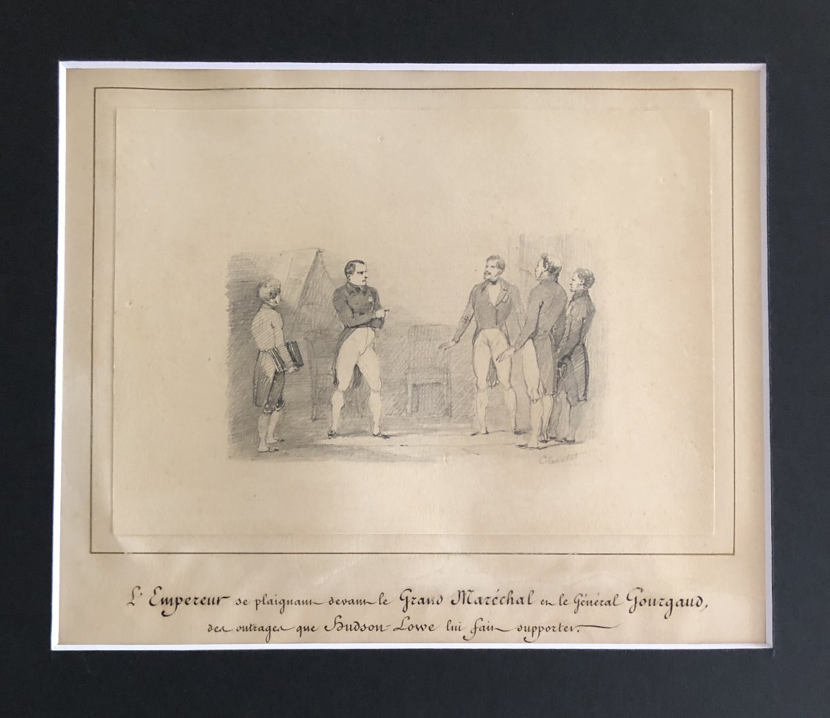 Napoléon I quatre dessins signés Nicolas Toussaint Charlet-photo-3