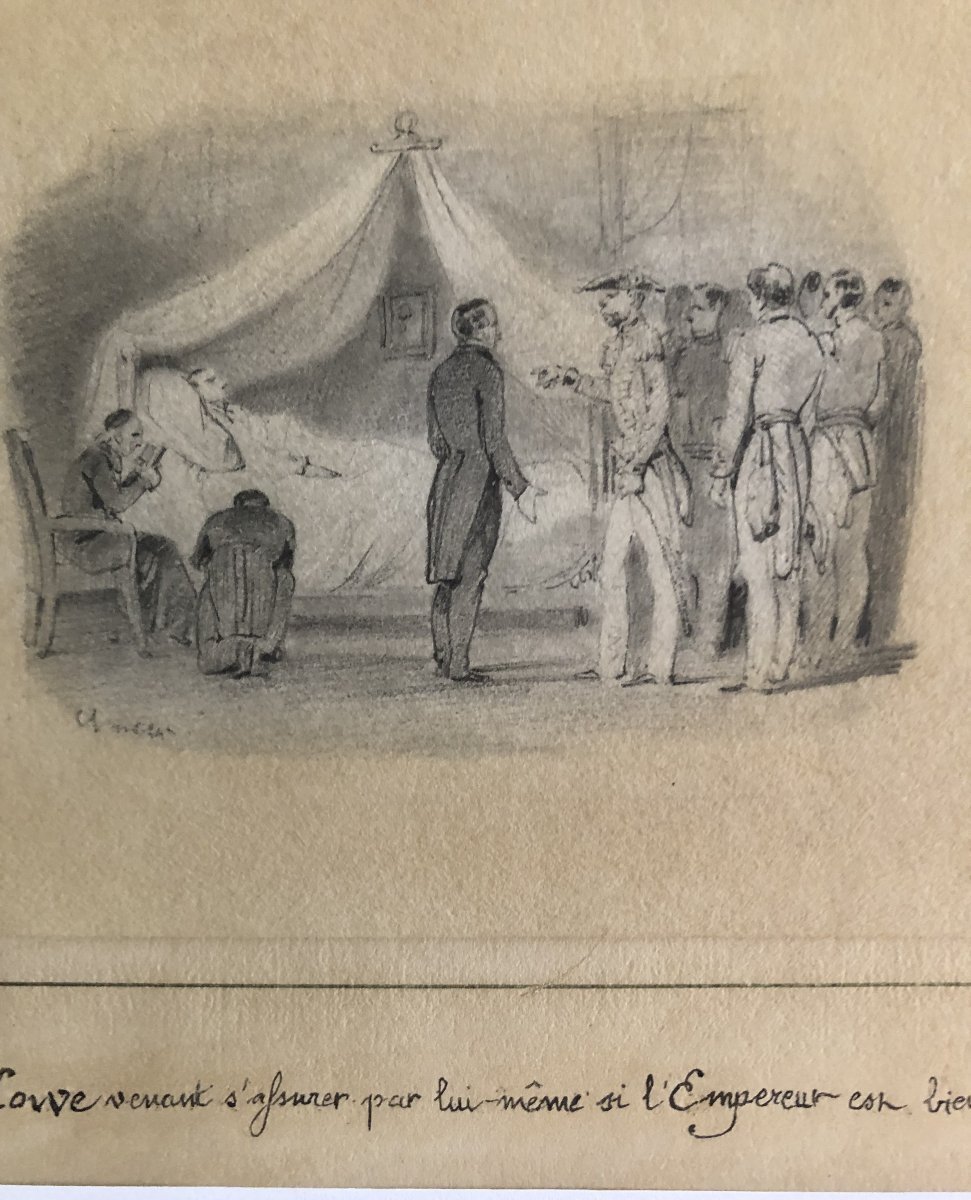 Napoléon I quatre dessins signés Nicolas Toussaint Charlet-photo-2