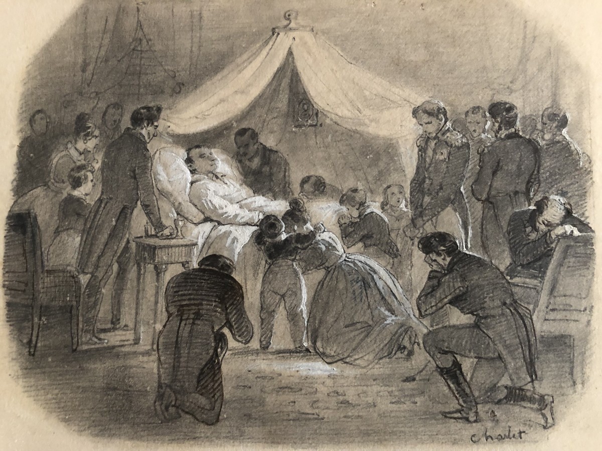 Napoléon I quatre dessins signés Nicolas Toussaint Charlet