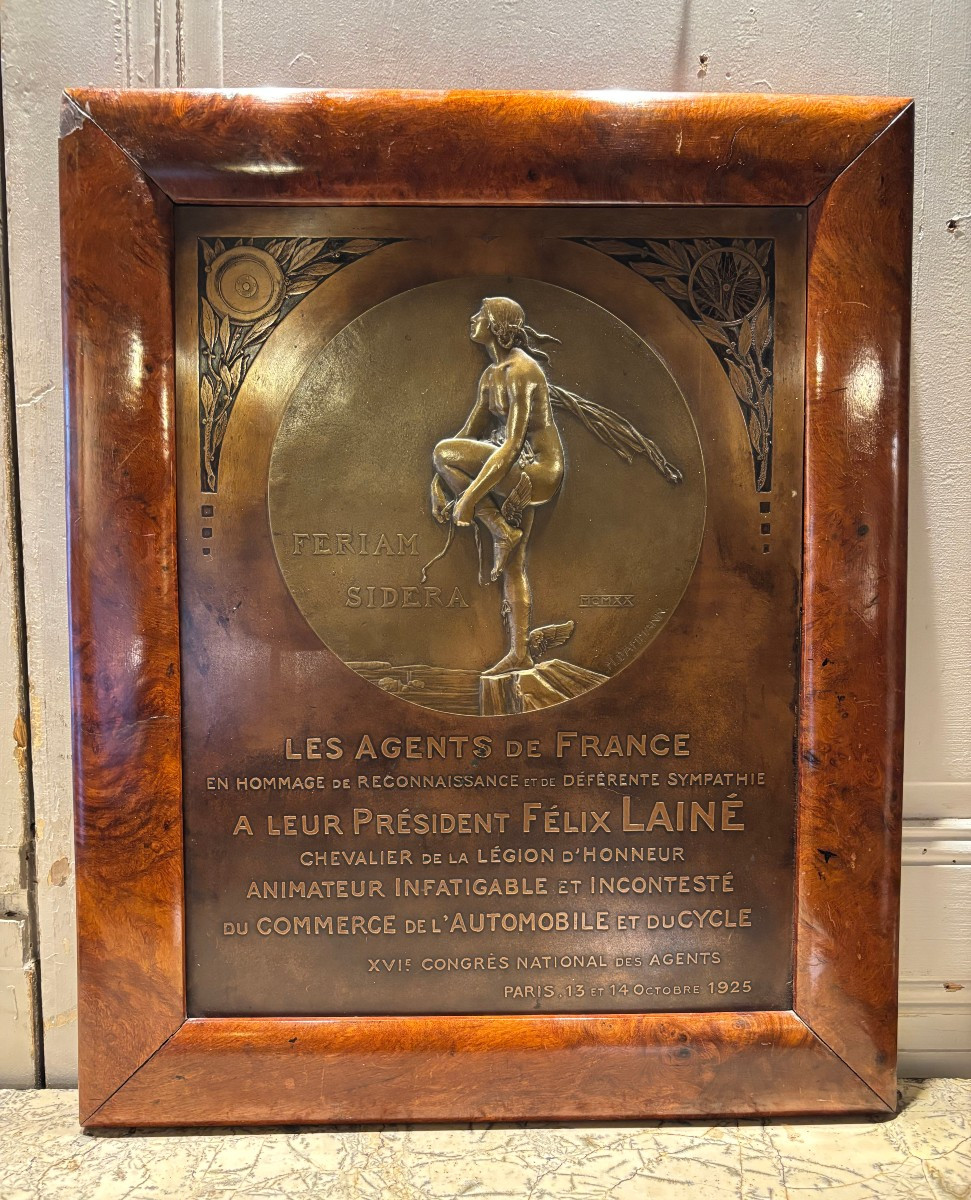 "Feriam sidera" d'après Dammann bronze commémoratif 1925 