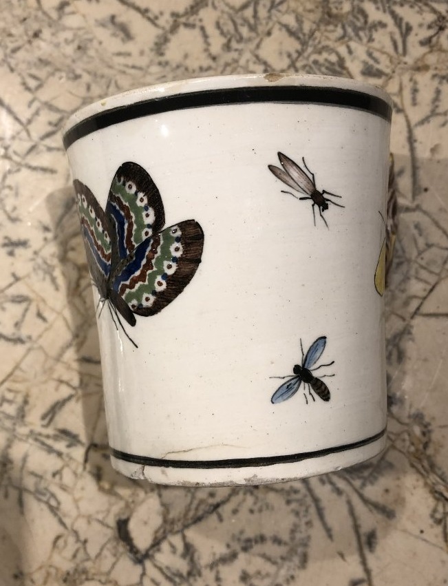 Louis XVI Directoire Fine Earthenware Naturalist Covered Mug-photo-5