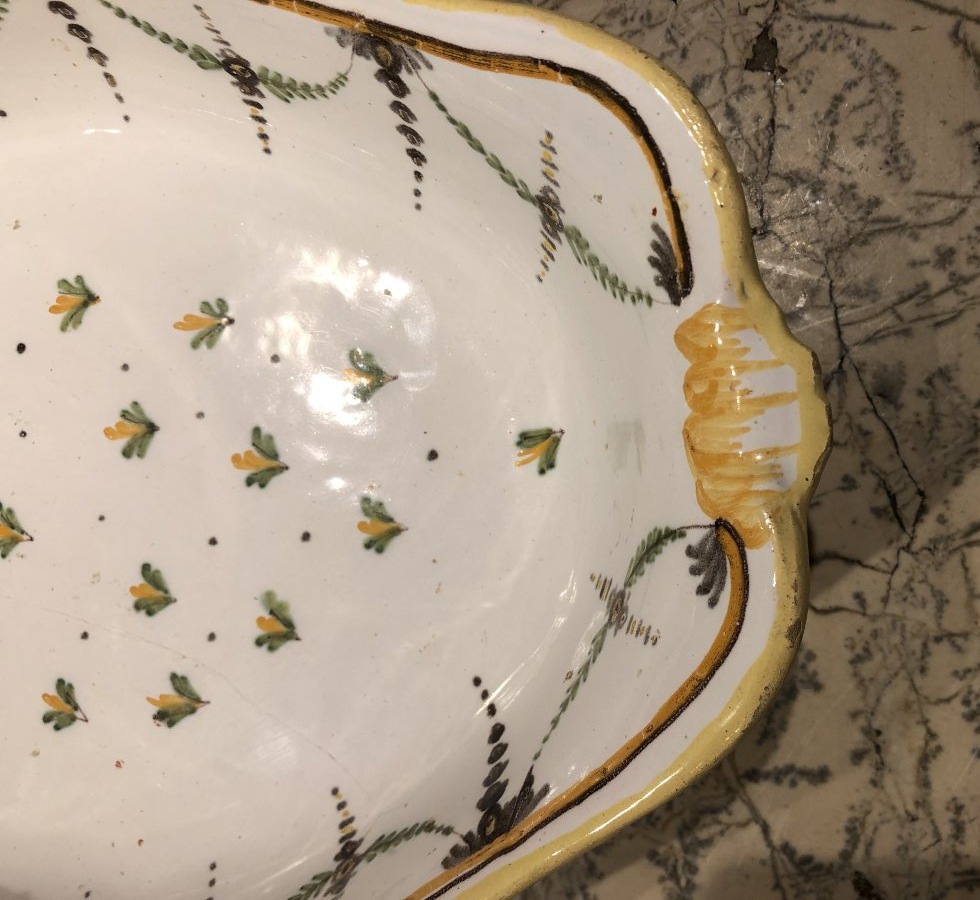 Plat oblong en faïence de Varage Louis XVI fin XVIII° siècle -photo-4