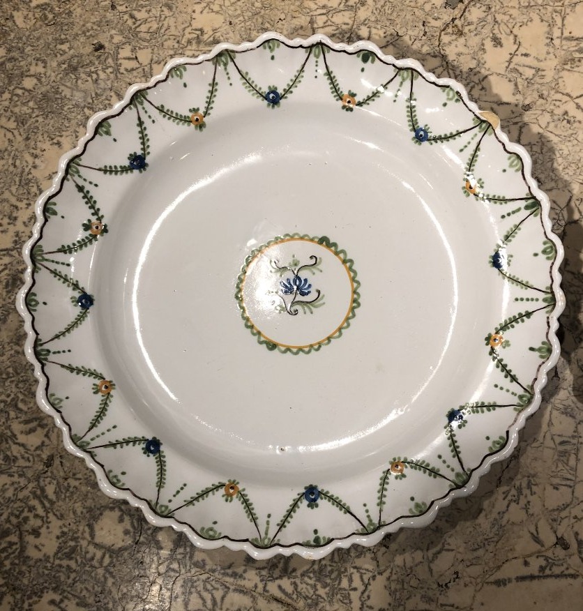 Pair Of Round Dishes In Provencal Earthenware, Late 18th Century.-photo-3