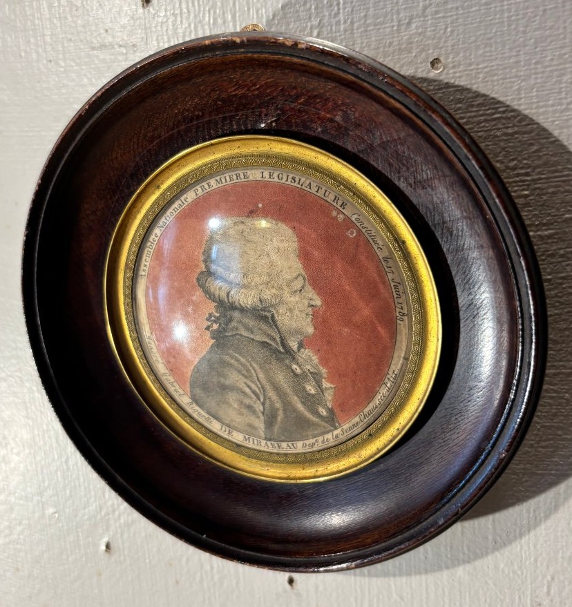 Mirabeau portrait Révolutionnaire gravure en médaillon vers 1790-photo-1