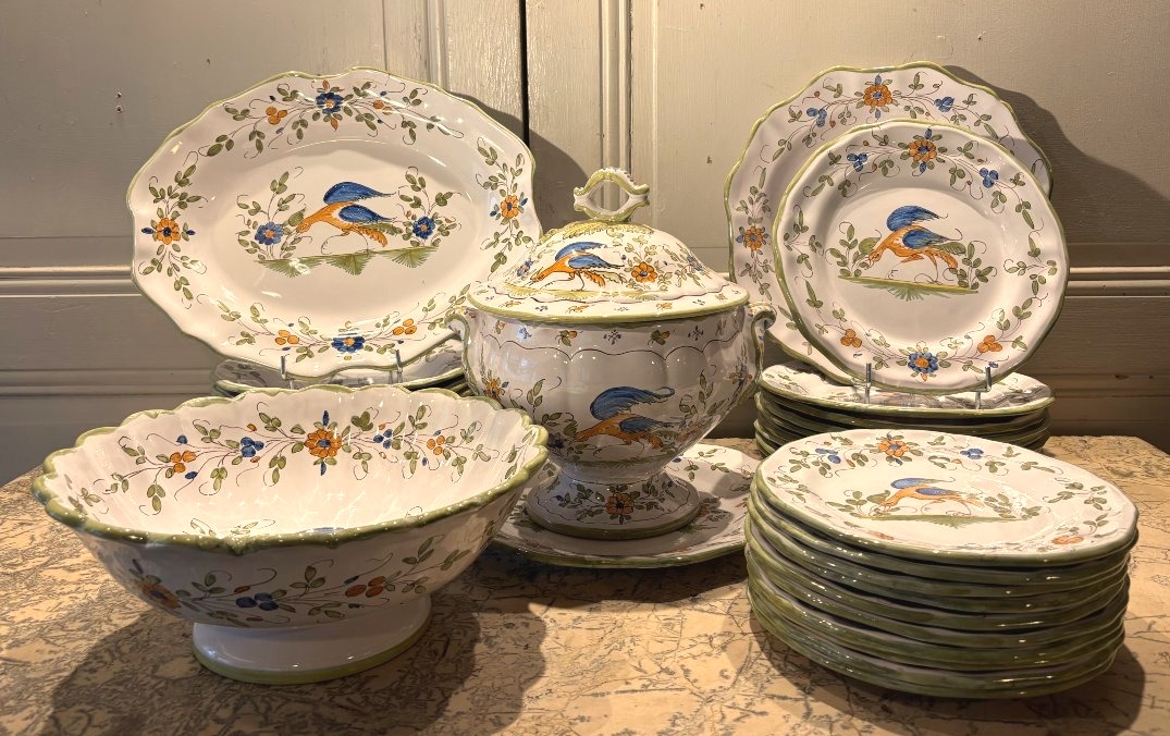 Tolosane Martre Dinner Service By Matet France, 35-piece Set-photo-2