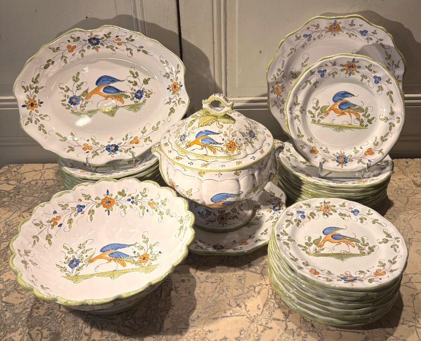 Tolosane Martre Dinner Service By Matet France, 35-piece Set-photo-3