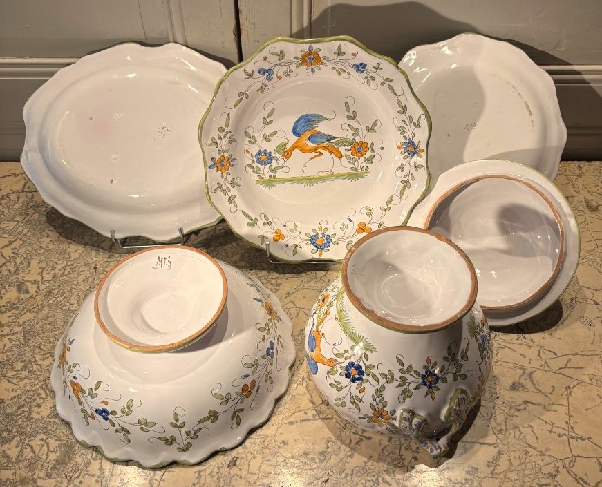 Tolosane Martre Dinner Service By Matet France, 35-piece Set-photo-3