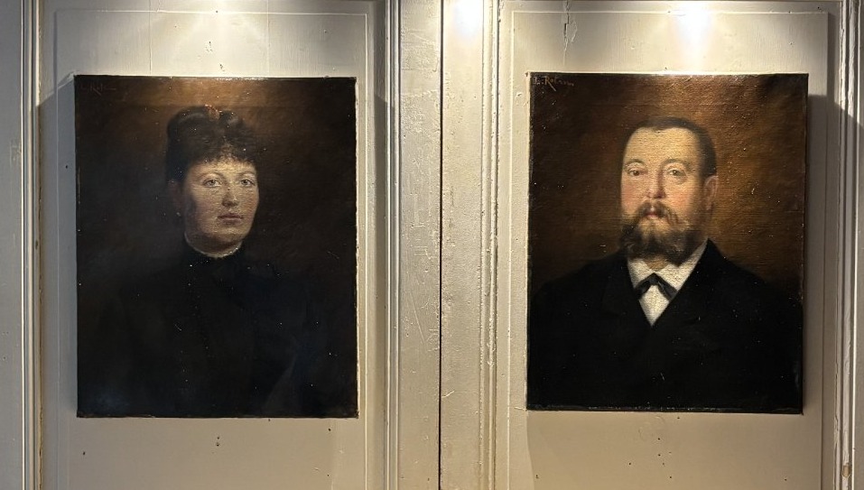 Louis Retru paire de portraits XIX° siècle Thiers Auvergne -photo-2