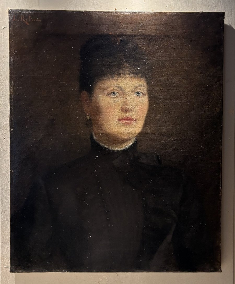 Louis Retru paire de portraits XIX° siècle Thiers Auvergne -photo-3