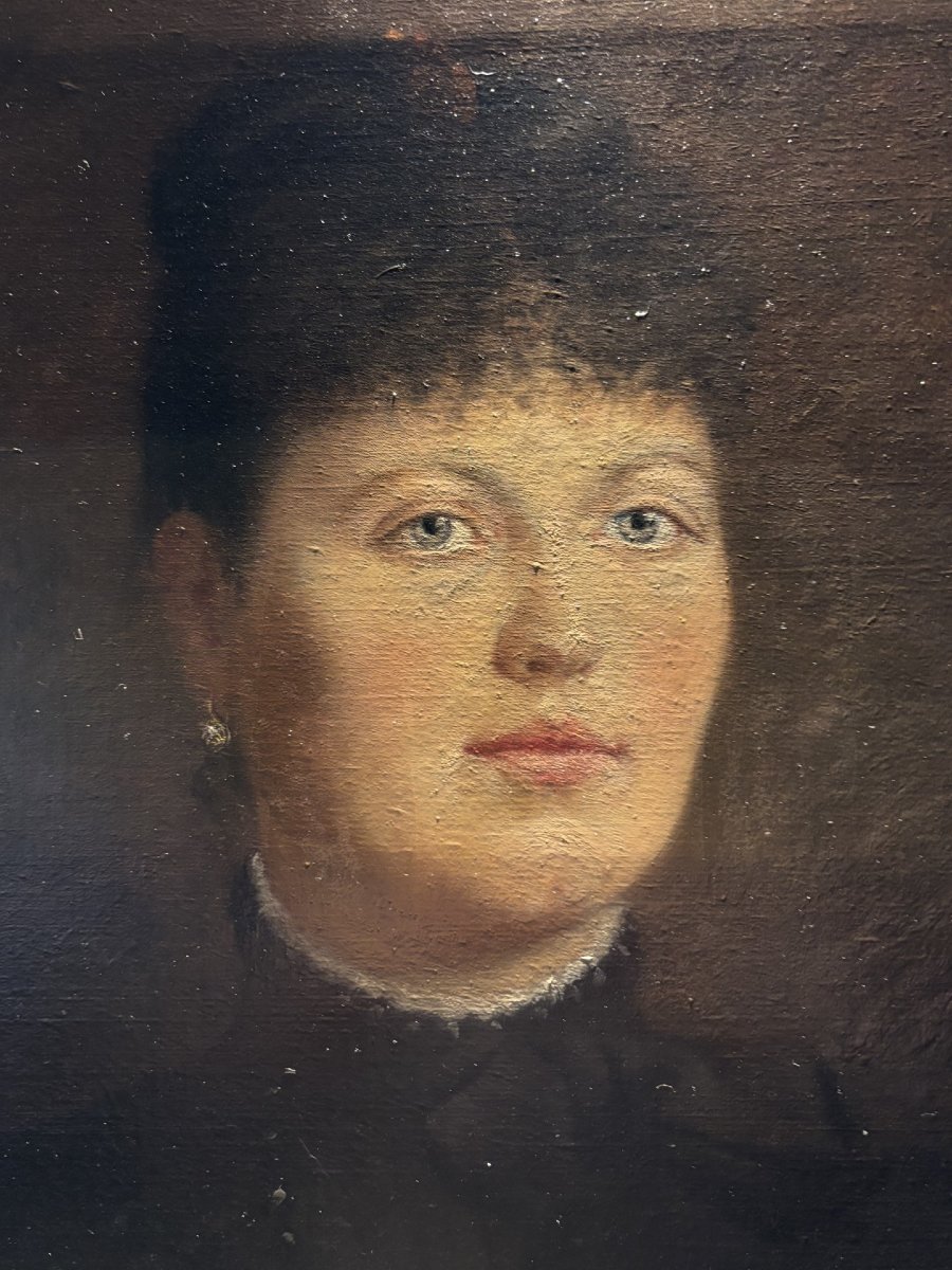 Louis Retru paire de portraits XIX° siècle Thiers Auvergne -photo-4