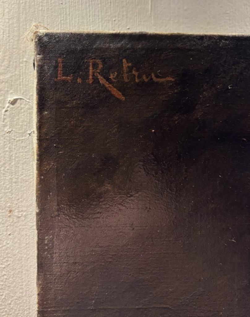Louis Retru paire de portraits XIX° siècle Thiers Auvergne -photo-1