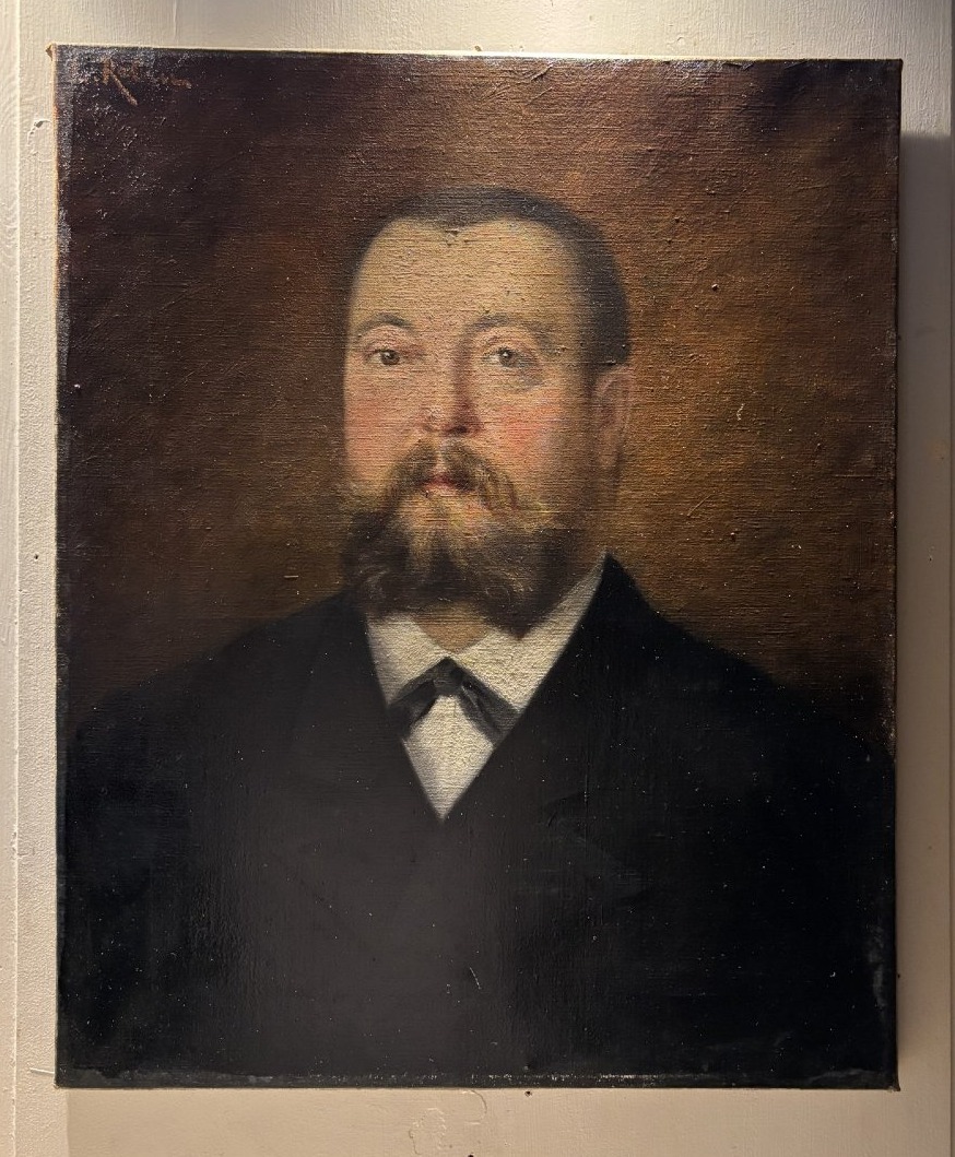Louis Retru paire de portraits XIX° siècle Thiers Auvergne -photo-3