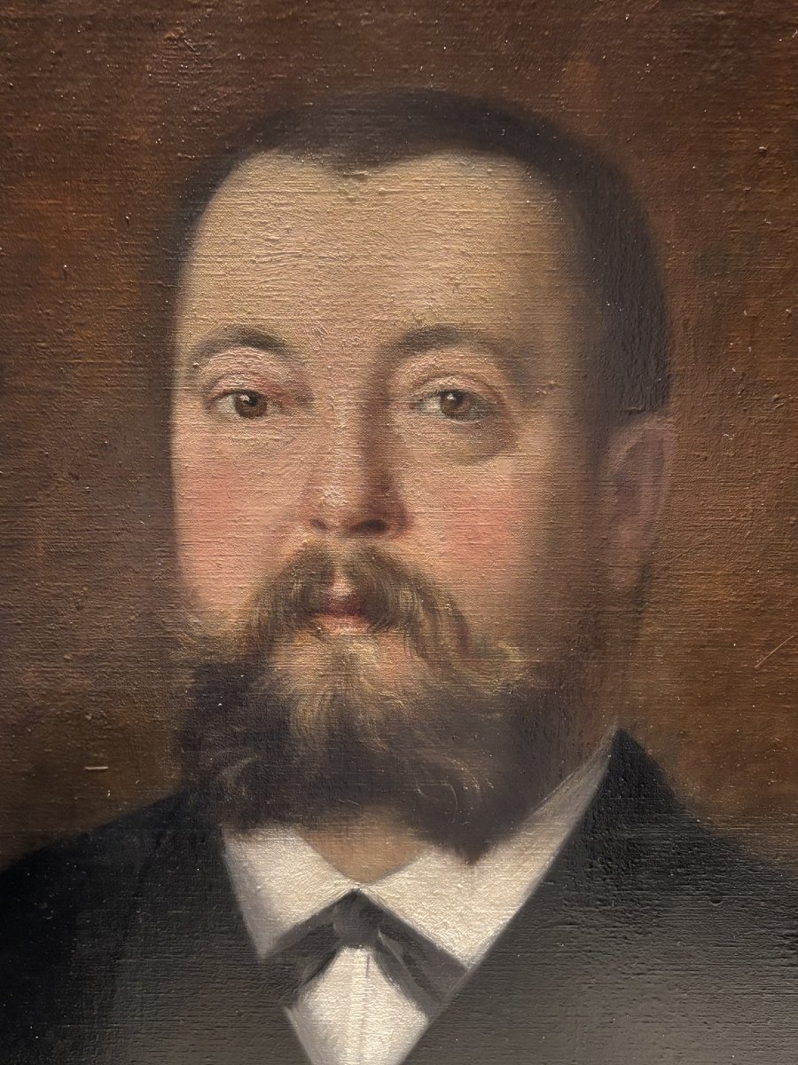 Louis Retru paire de portraits XIX° siècle Thiers Auvergne -photo-4