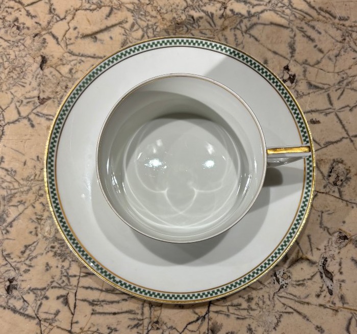 Set Of Six Art Deco Breakfast Cups Made Of Limoges Porcelain -photo-4