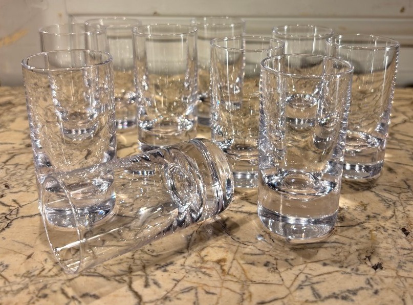 Daum Set Of 10 Crystal Vodka Glasses -photo-2