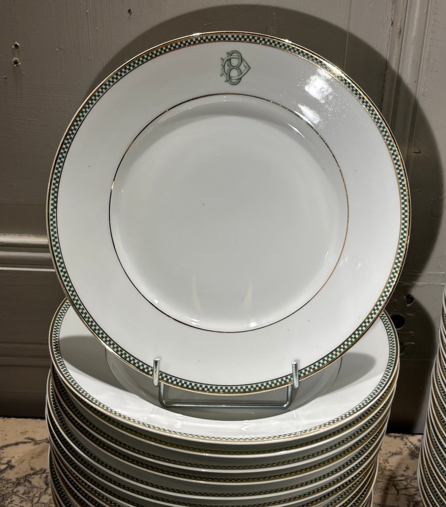 Service de table Art Déco en porcelaine de Limoges 72 pièces-photo-7