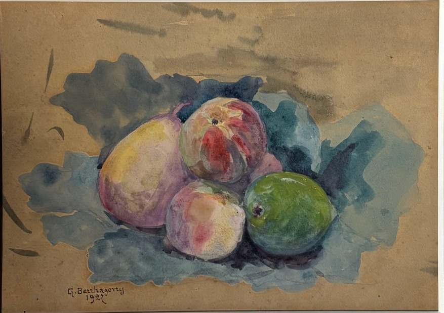 Gabrielle Berrhagorry, "still Life With Peaches," 1927-photo-2