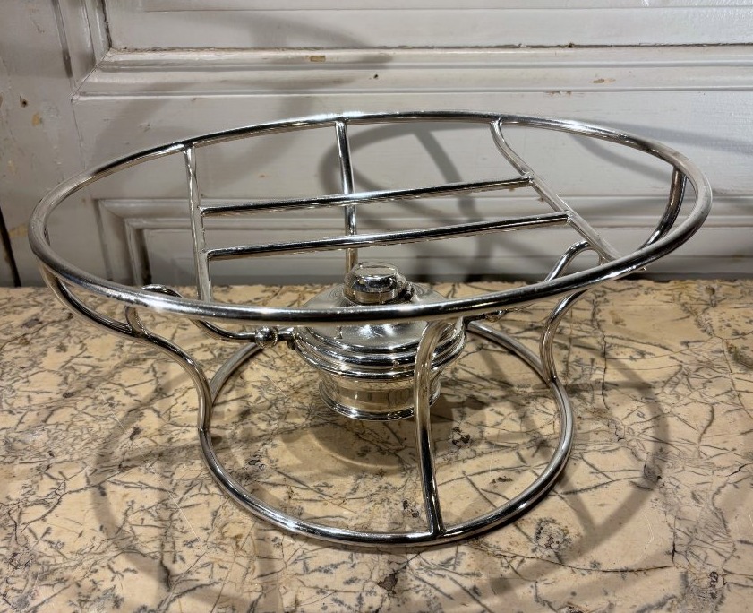 Chauffe plat orfèvre Liberty en métal argenté -photo-2