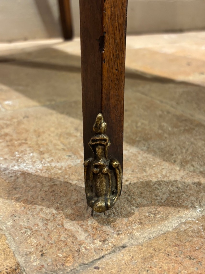 18th-century Louis XV-style Walnut Side Table, Curved On All Sides-photo-8