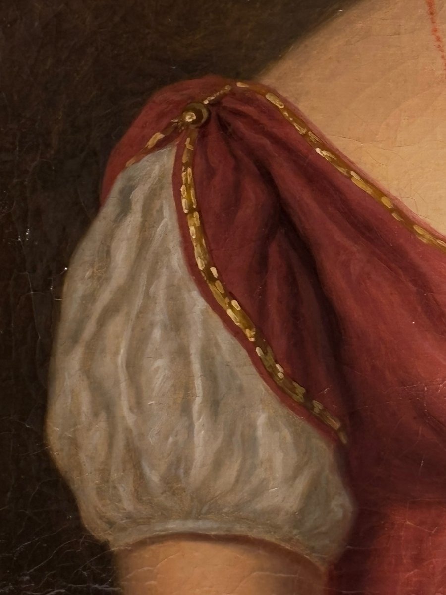 Portrait Empire de Madame Gimet Dugué jeune daté 1811 et signé -photo-2