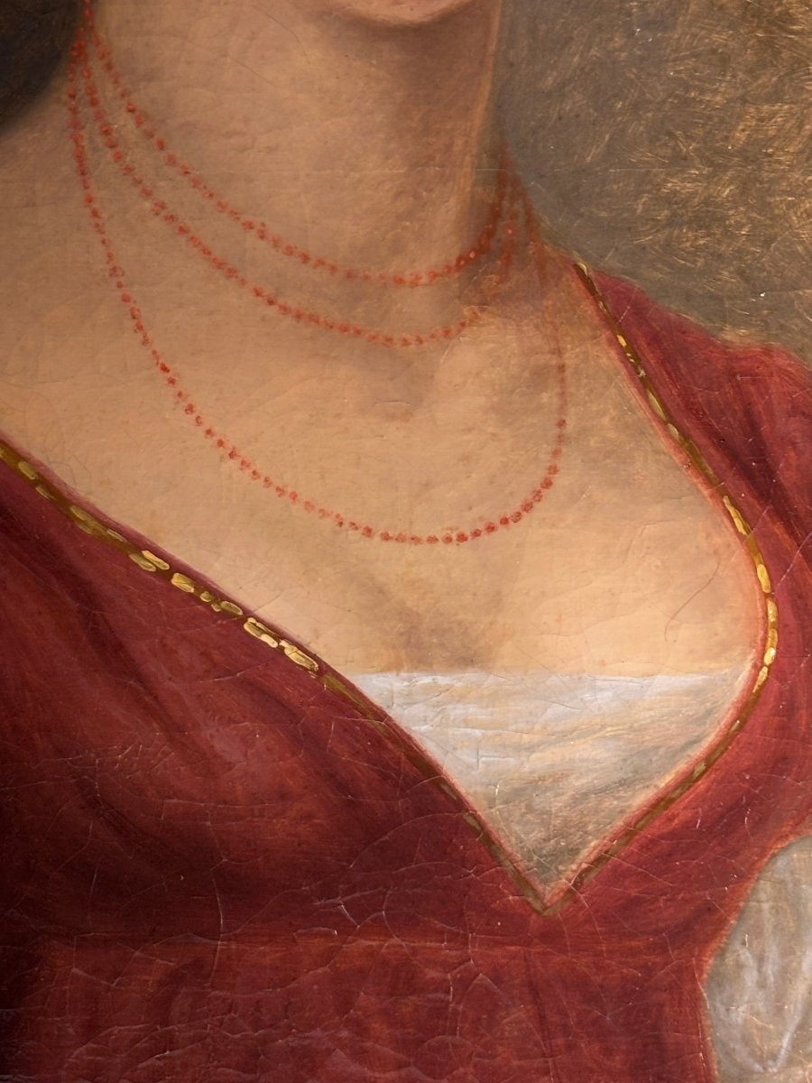 Portrait Empire de Madame Gimet Dugué jeune daté 1811 et signé -photo-3