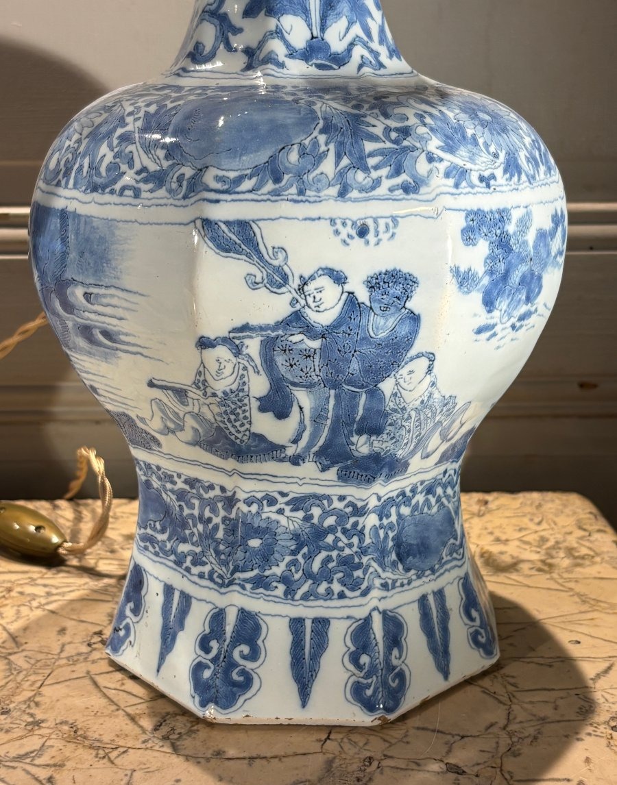 Importante garniture en fa&iuml;ence de Delft XVIII&deg; si&egrave;cle -photo-7