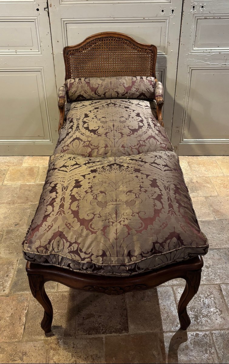 18th-century Regency-style Broken Duchess Chair In Waxed Beech-photo-2