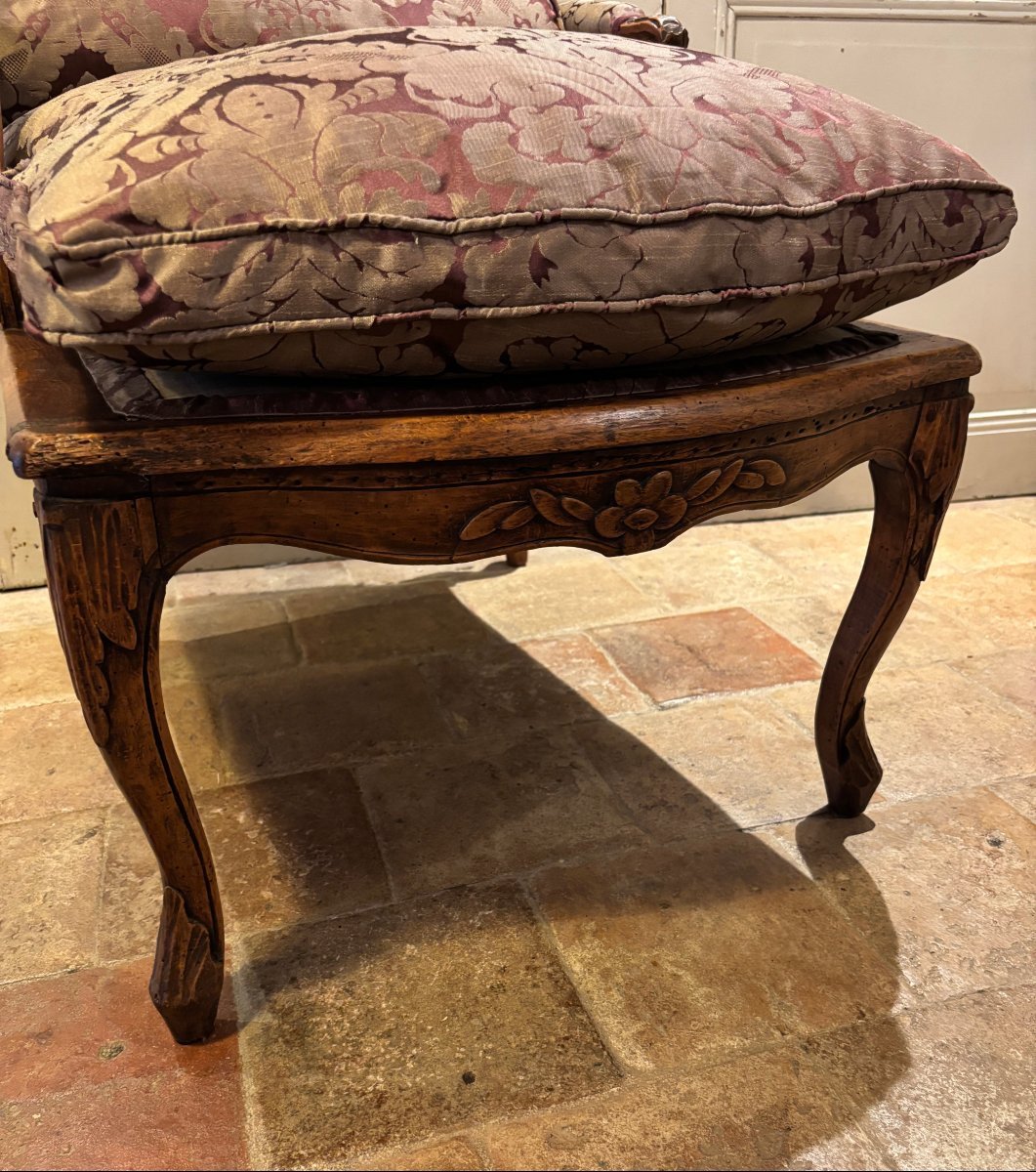 18th-century Regency-style Broken Duchess Chair In Waxed Beech-photo-4