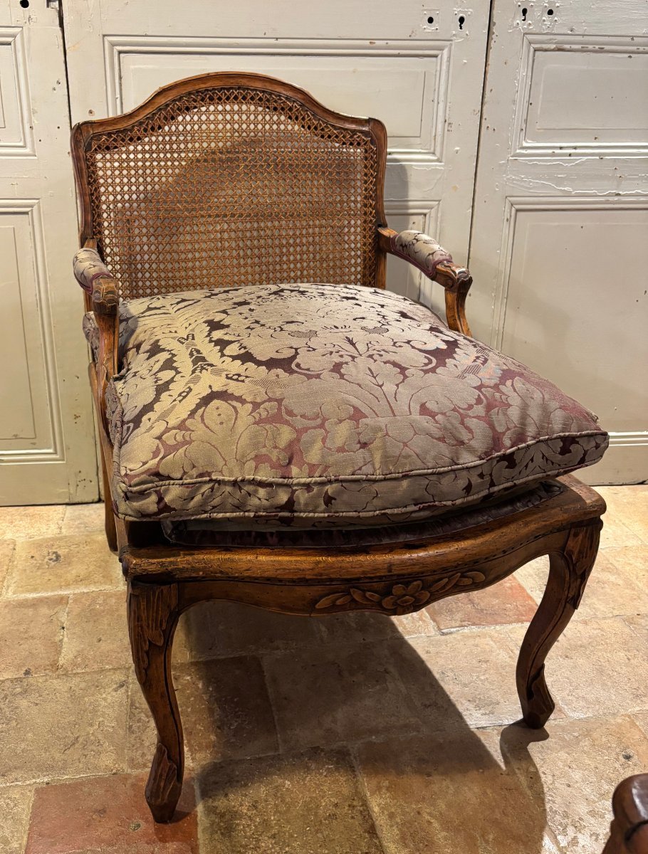 18th-century Regency-style Broken Duchess Chair In Waxed Beech-photo-1
