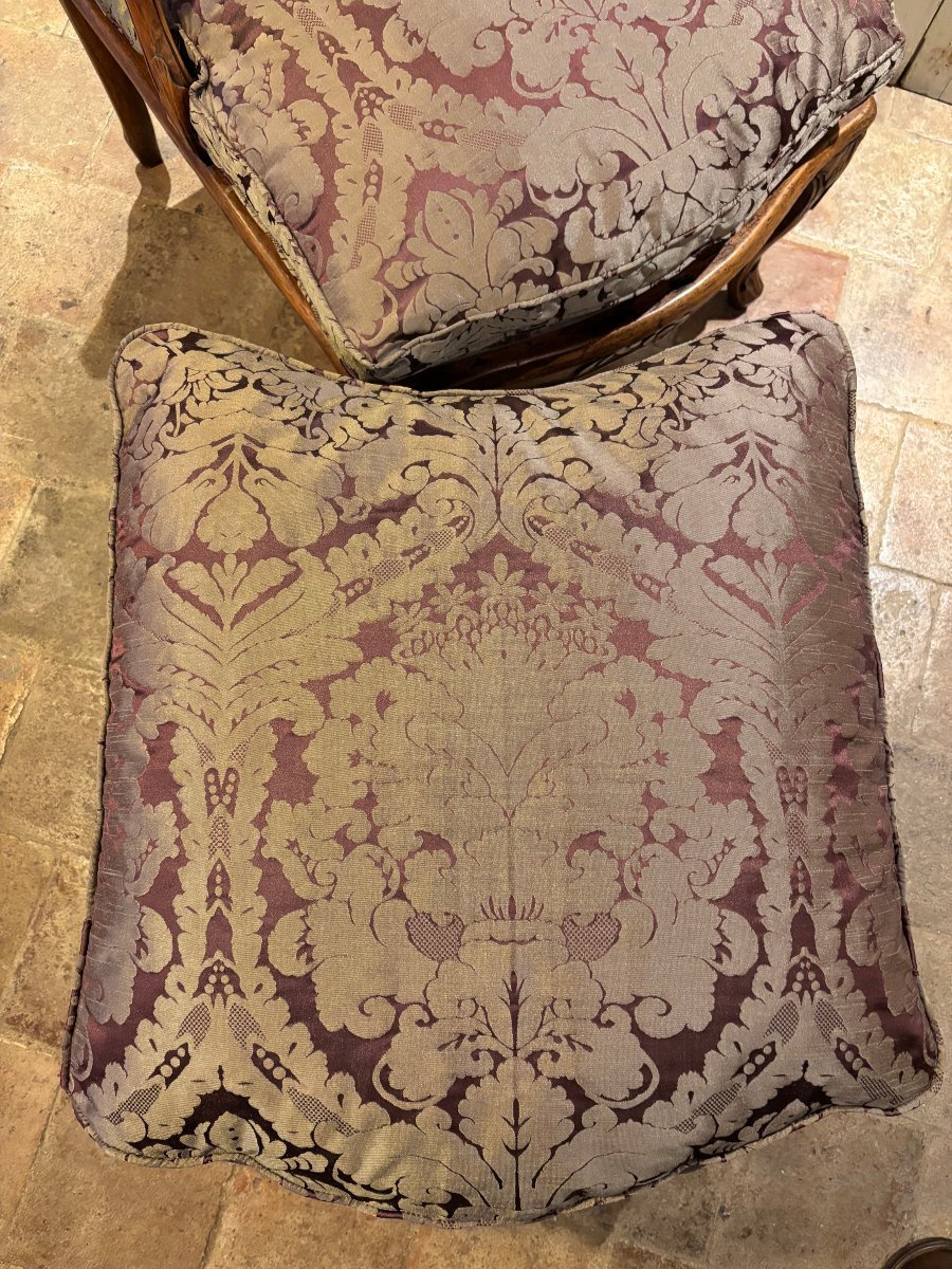 18th-century Regency-style Broken Duchess Chair In Waxed Beech-photo-5