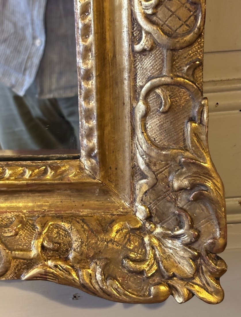 18th-century Louis XIV Mirror In Gilded Wood -photo-1