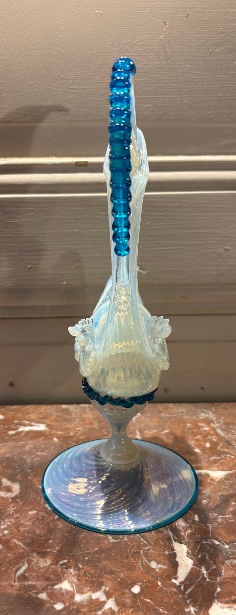 Aigui&egrave;re d'ornement au poisson en verre de Murano vers 1900-photo-3