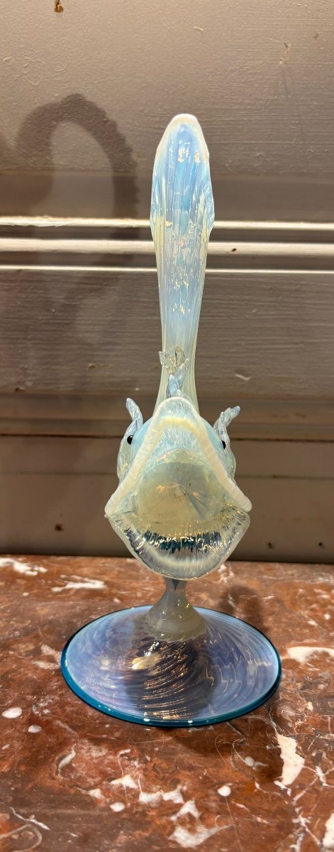 Aigui&egrave;re d'ornement au poisson en verre de Murano vers 1900-photo-3