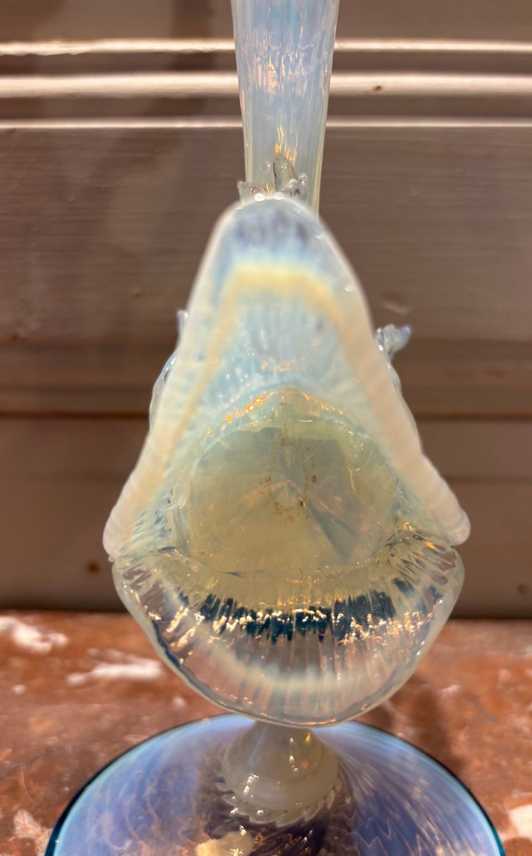 Aigui&egrave;re d'ornement au poisson en verre de Murano vers 1900-photo-4