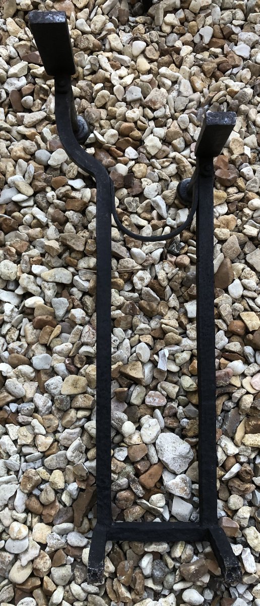 Pair Of 18th-century Wrought-iron Double Andirons -photo-6