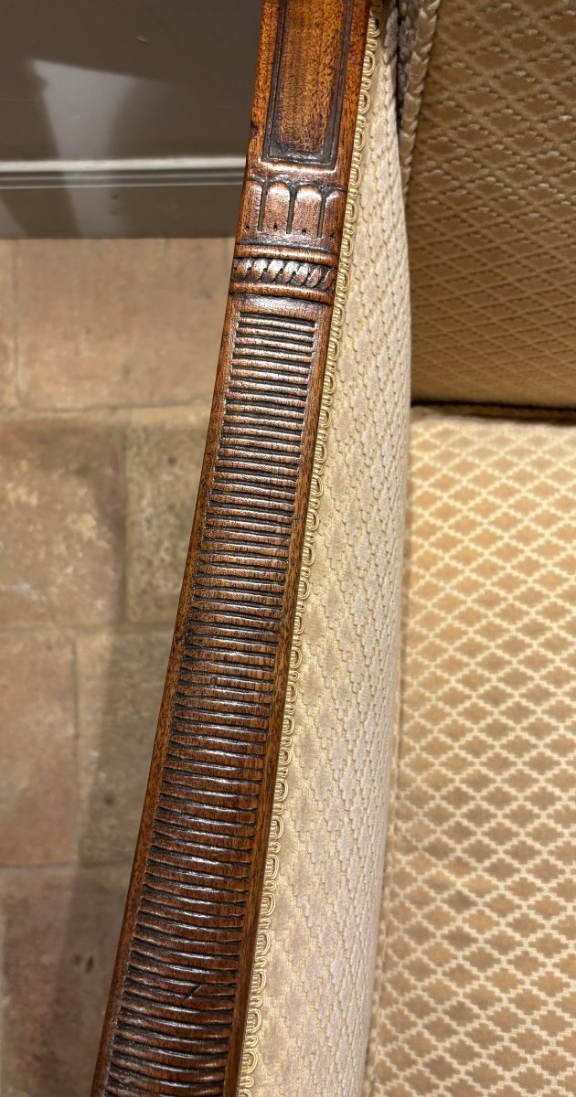 Important Period Directoire-era Armchair In Solid Mahogany, Attributed To Jacob-photo-3