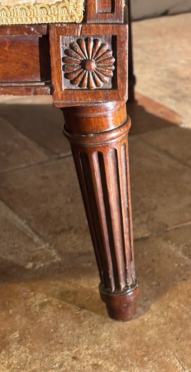 Important Period Directoire-era Armchair In Solid Mahogany, Attributed To Jacob-photo-5
