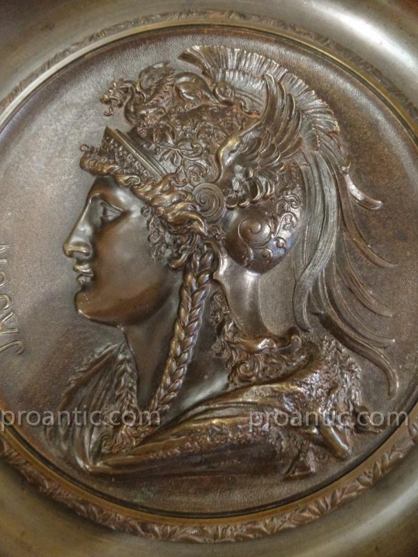 Bronze Cup In The Profile Of Jason By E. Provost XIXth Century-photo-5