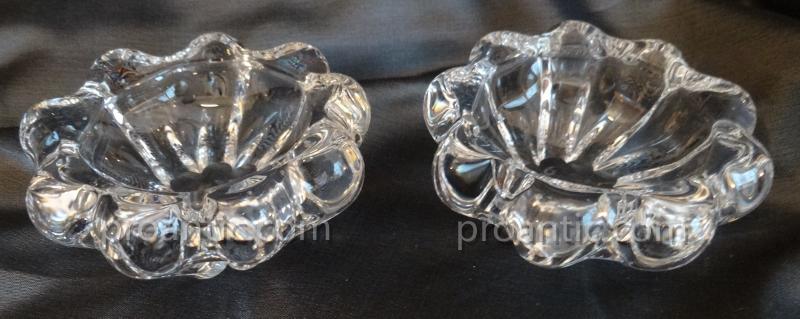 Pair Of Saltcellars Daum Crystal-photo-1