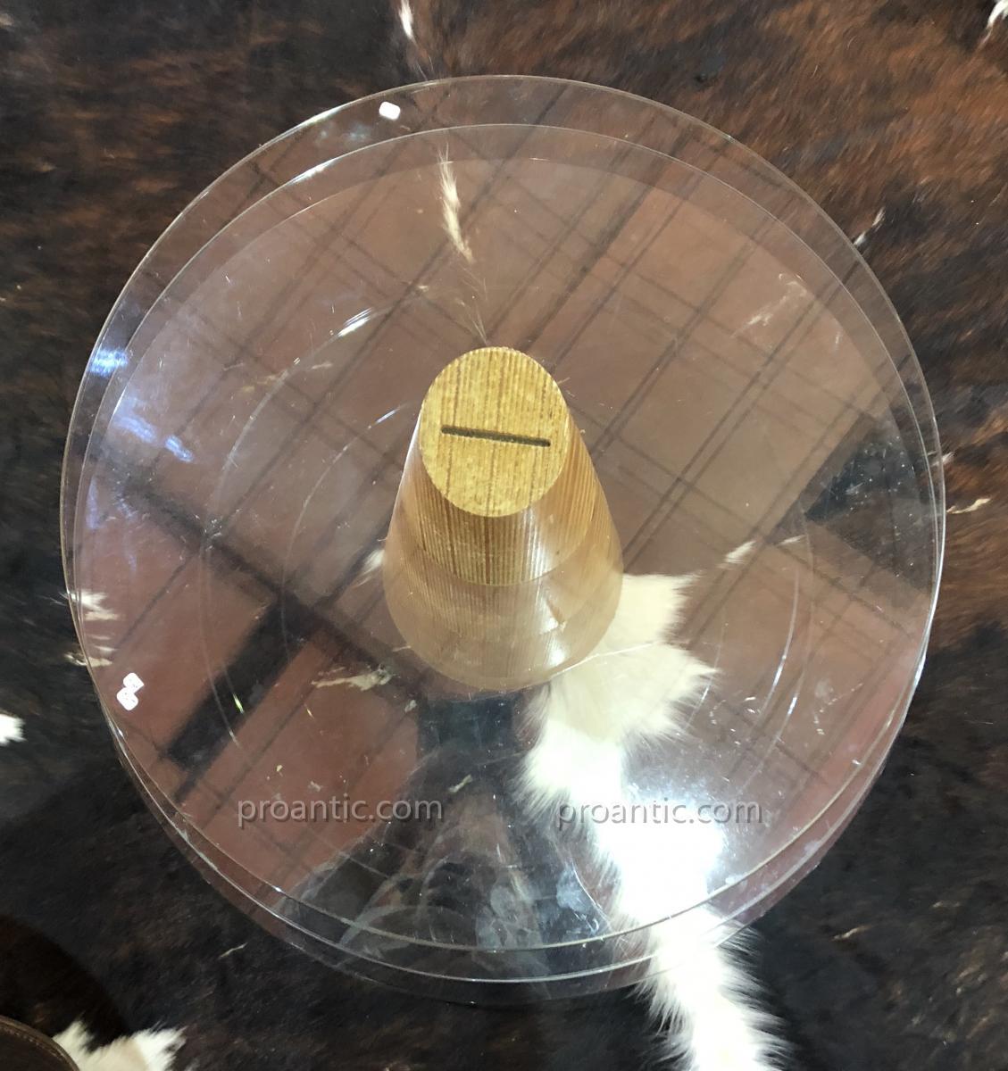 Pedestal Table Base Design, Three Glass Trays-photo-4