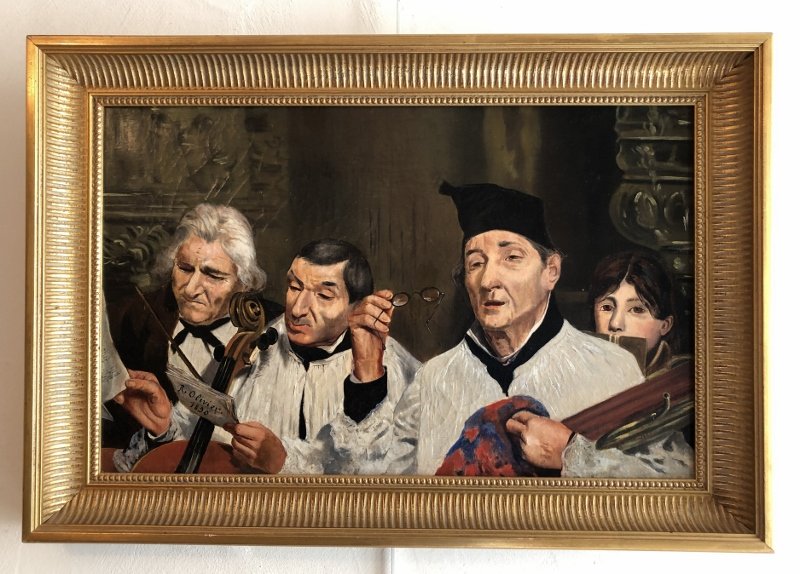 "répétition Musicale" Signée R.olivier Et Datée 1890