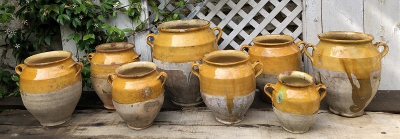 Huit Pots à Confit En Terre Vernissée Des Landes XIX° Siècle -photo-3