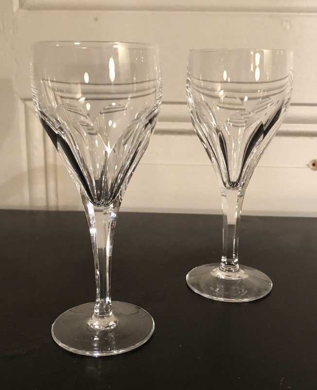 Suite Of 8 Crystal Wine Glasses Bristol Model From Saint Louis-photo-1