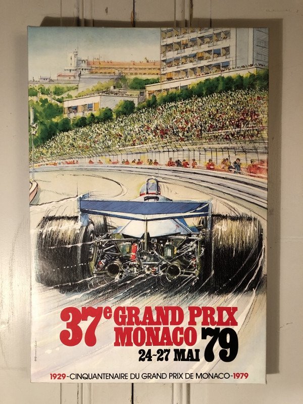 Affiche Grand Prix De Monaco 1979 d'Aprés Alain Giampaoli-photo-5