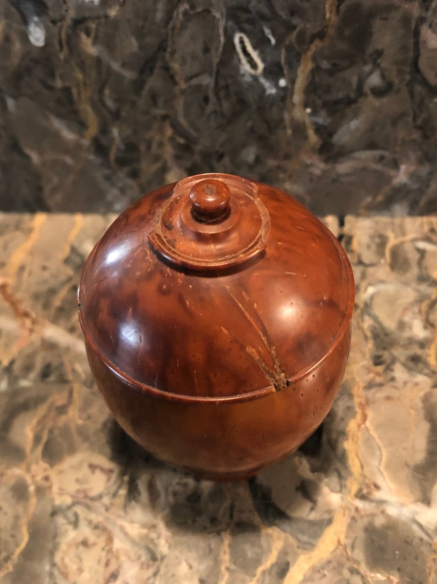 Covered Pot In Corozo Nuts XIXth Century-photo-3