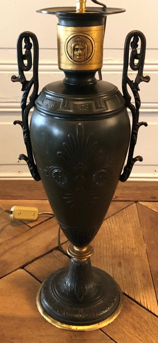 Large Cassolette Vase Neoclassical Lamp XIXth Century-photo-2