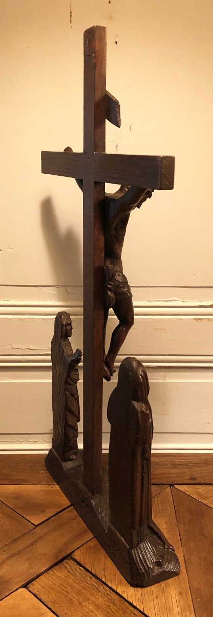 Calvary In Waxed Oak Dated 1766 From The Brotherhood Of Saint Maturin-photo-6